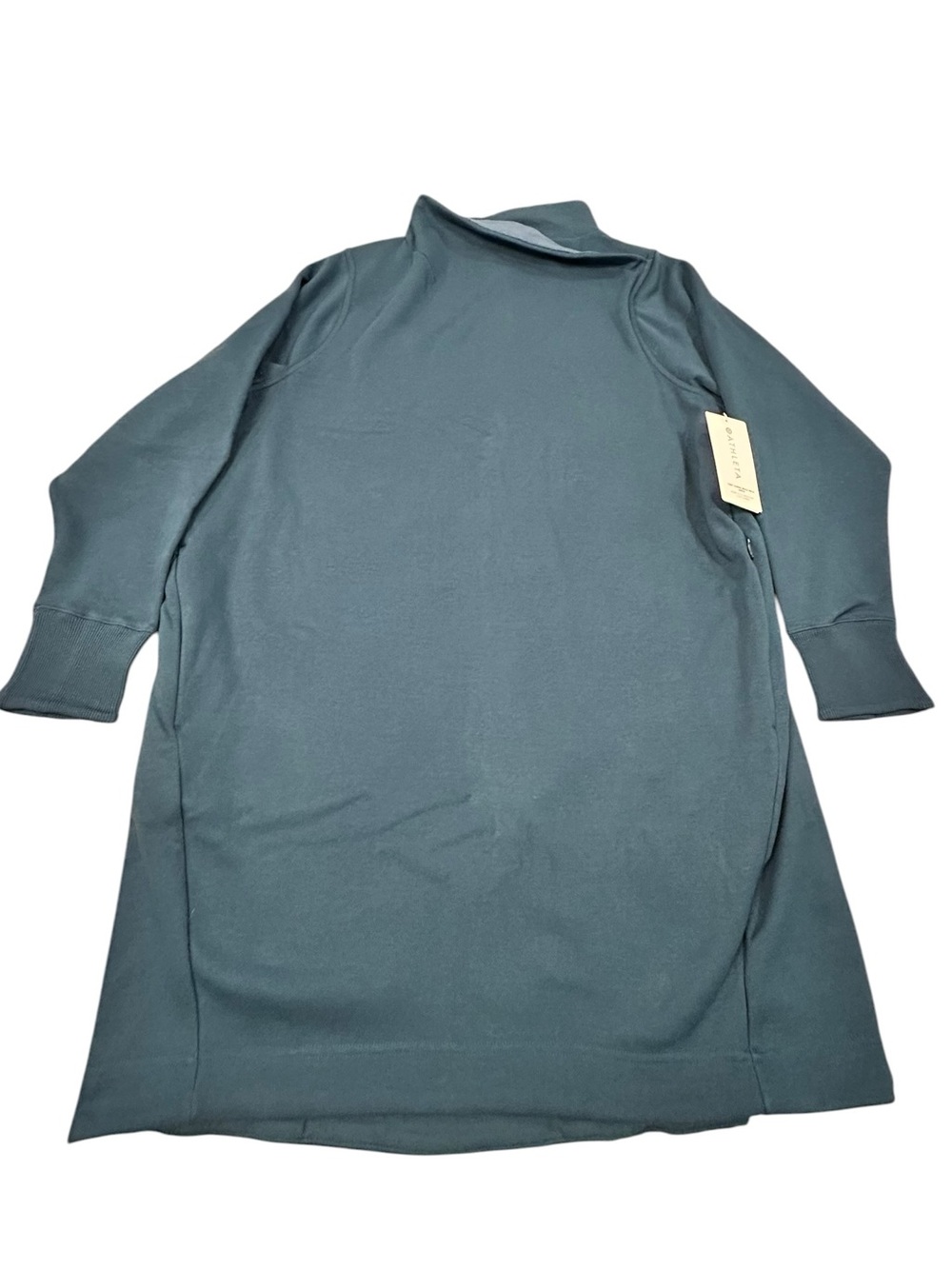 Athleta Cozy Karma‎ Women's Mock Neck  Fleece Lined Sweater Dress 2X NWT Midi